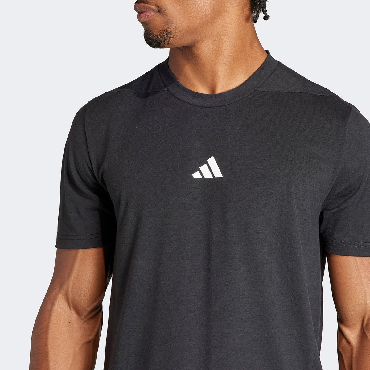 Miniatura Camiseta Adidas Design For Training Masculina Preto+Branco - G