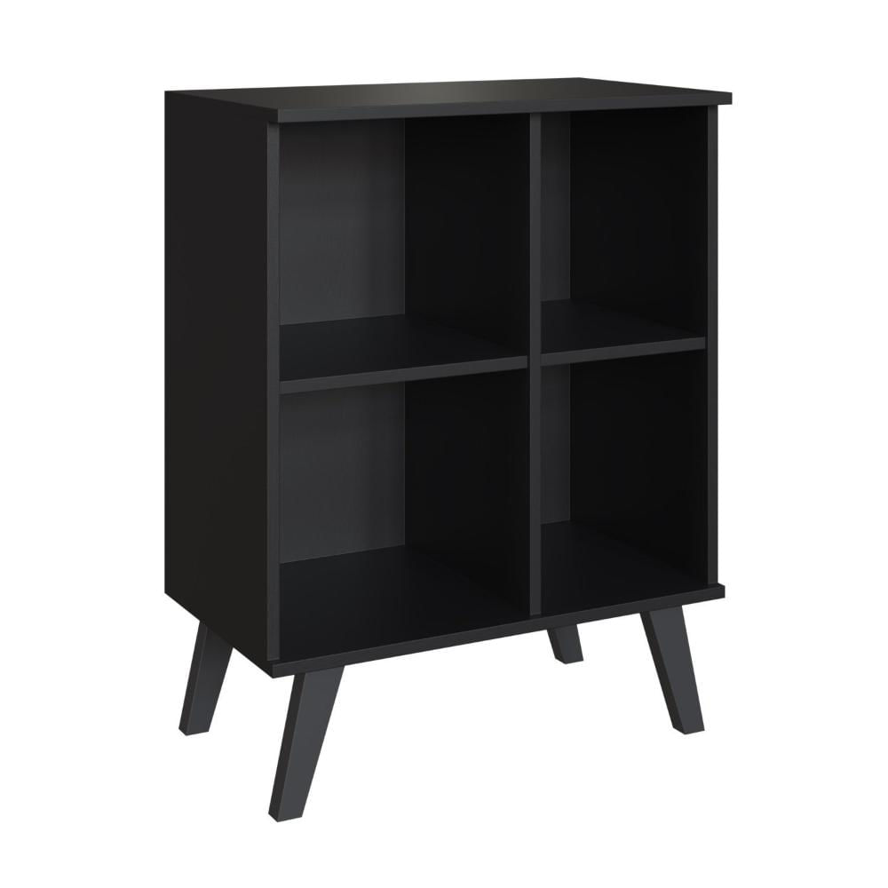 Miniatura Gabinete para Banheiro 60cm com 1 Porta e 2 Prateleiras Ba305 sem Cuba Preto