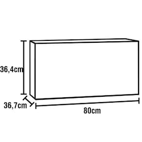 Miniatura Armário de Geladeira Bartira Línea com 1 Porta - 80cm de largura