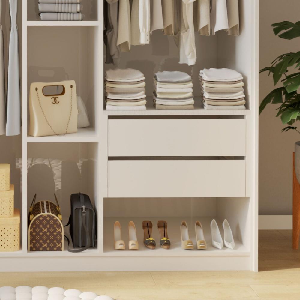Closet Casal sem Portas 4 Gavetas Miami Branco