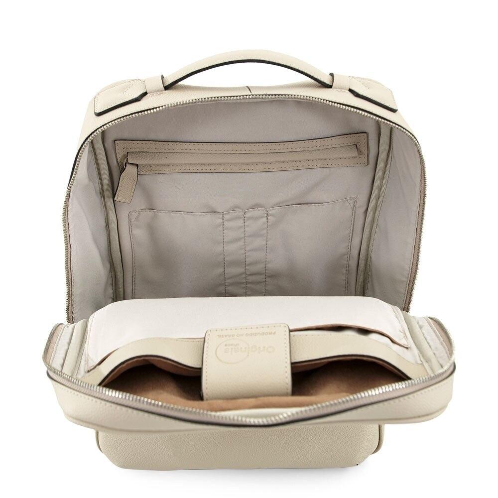 Miniatura Mochila para MacBook 16'' iPlace, Pampas, Couro Bege