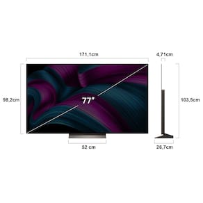 Miniatura Smart TV 77" OLED 4K LG OLED77C5PSA Processador a9 Gen8, WebOS 25 e Wi-Fi