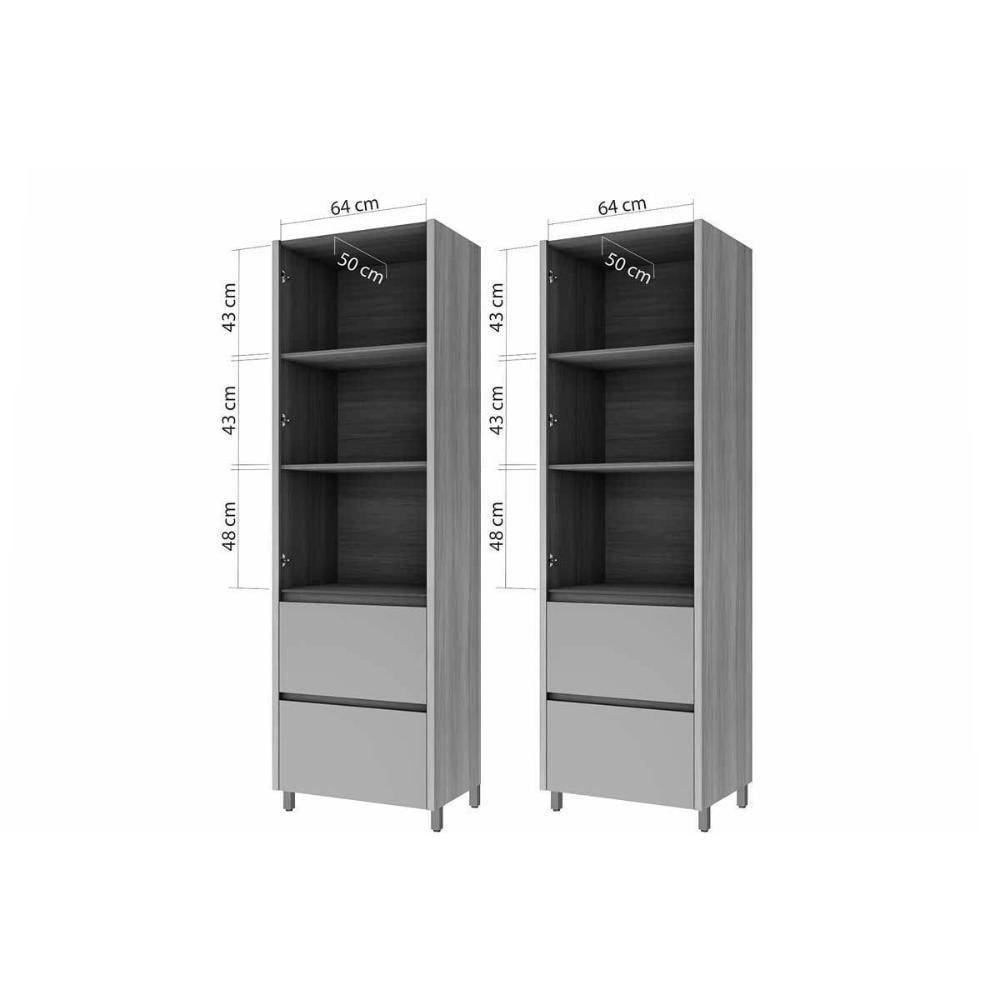 Miniatura Armário Multiuso Lavanderia Rainha C- 4 Portas E 4 Gavetas 140cm Nature-verde - Nesher