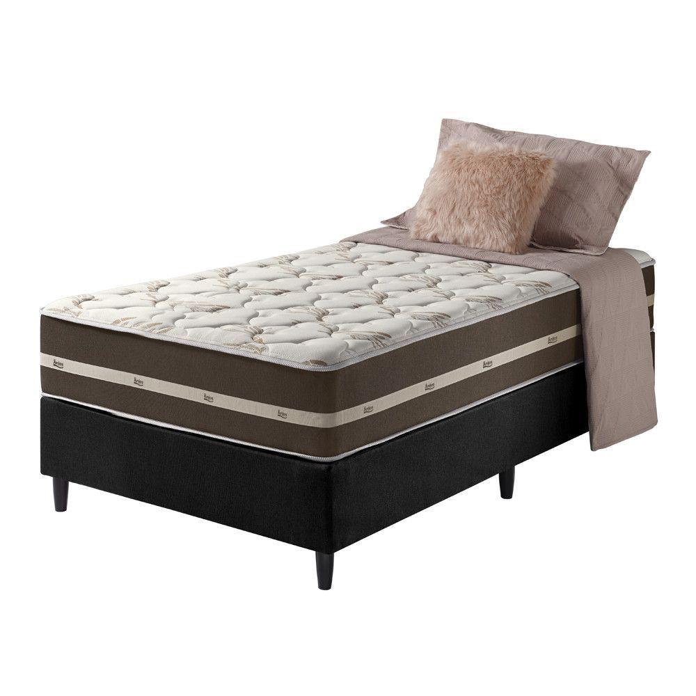 Miniatura Cama Box Solteiro Preto + Colchão Molas Ensacadas Las Vegas