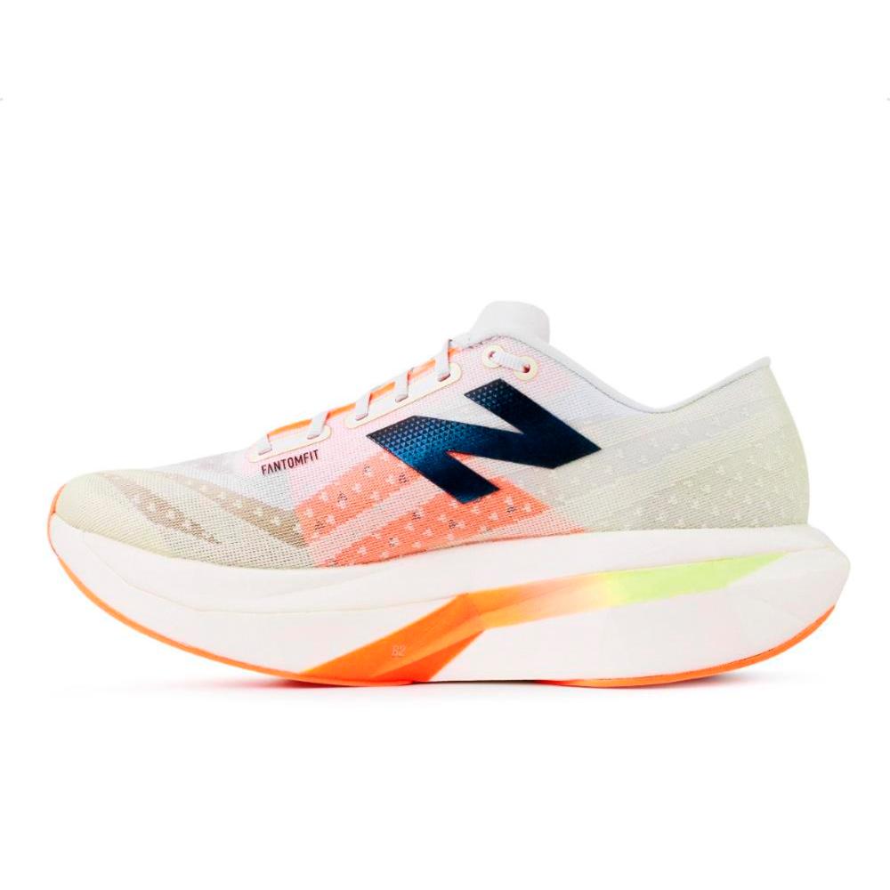 Miniatura Tenis New Balance Fuelcell Supercomp Elite V4 Masculino Bege / Laranja - 41