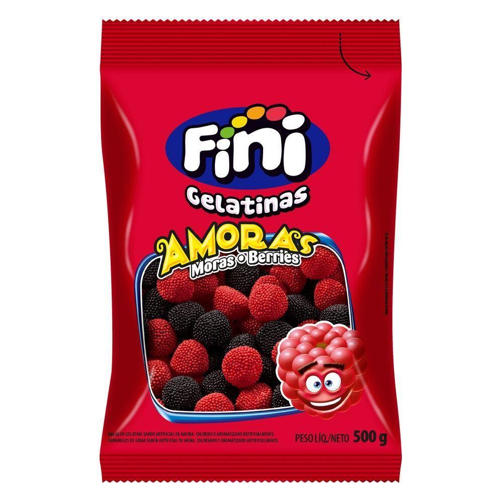 Miniatura Balas Fini Amoras Moras E Berries Gelatinas Pacotão 1,5 Kg