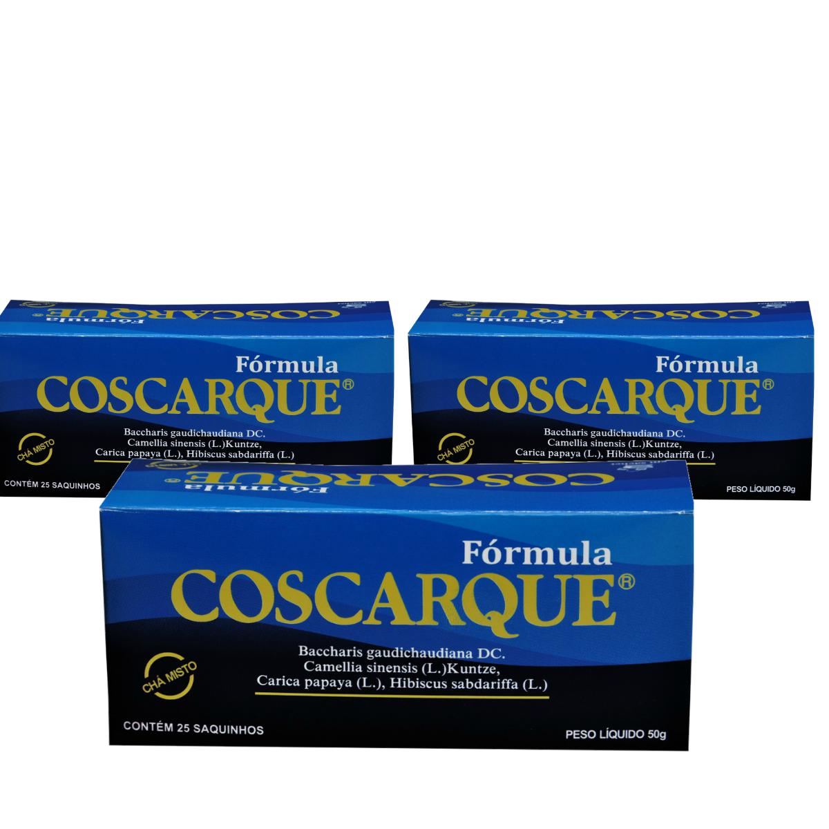 Miniatura Coscarque chá 25 sachês 50g (contém 3 chás)
