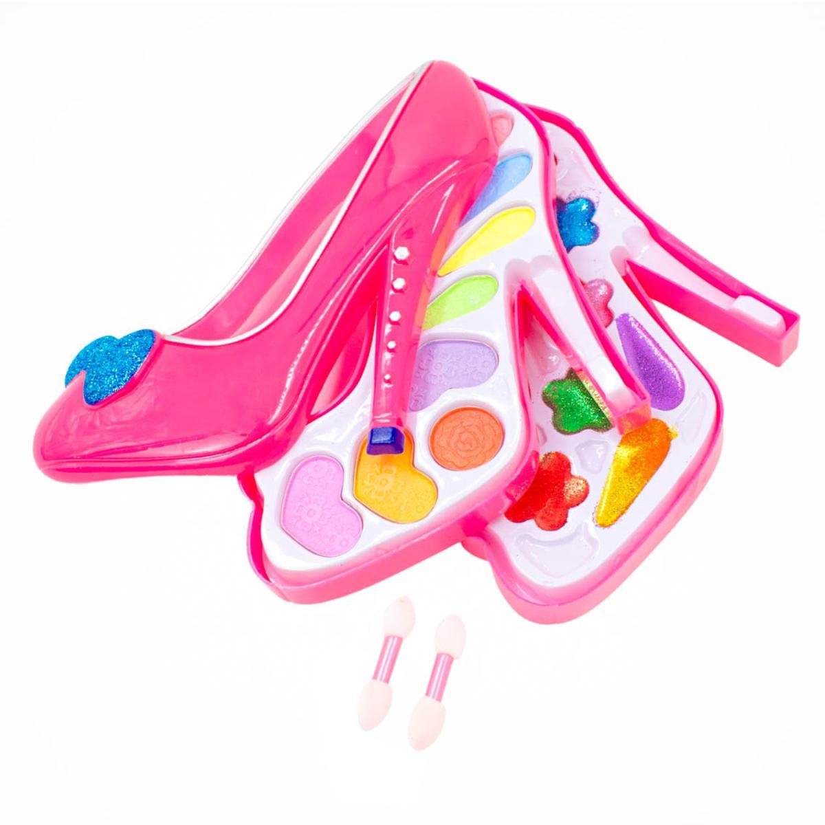 Miniatura Maquiagem Infantil Paleta De Sombras Maleta Sapatinho