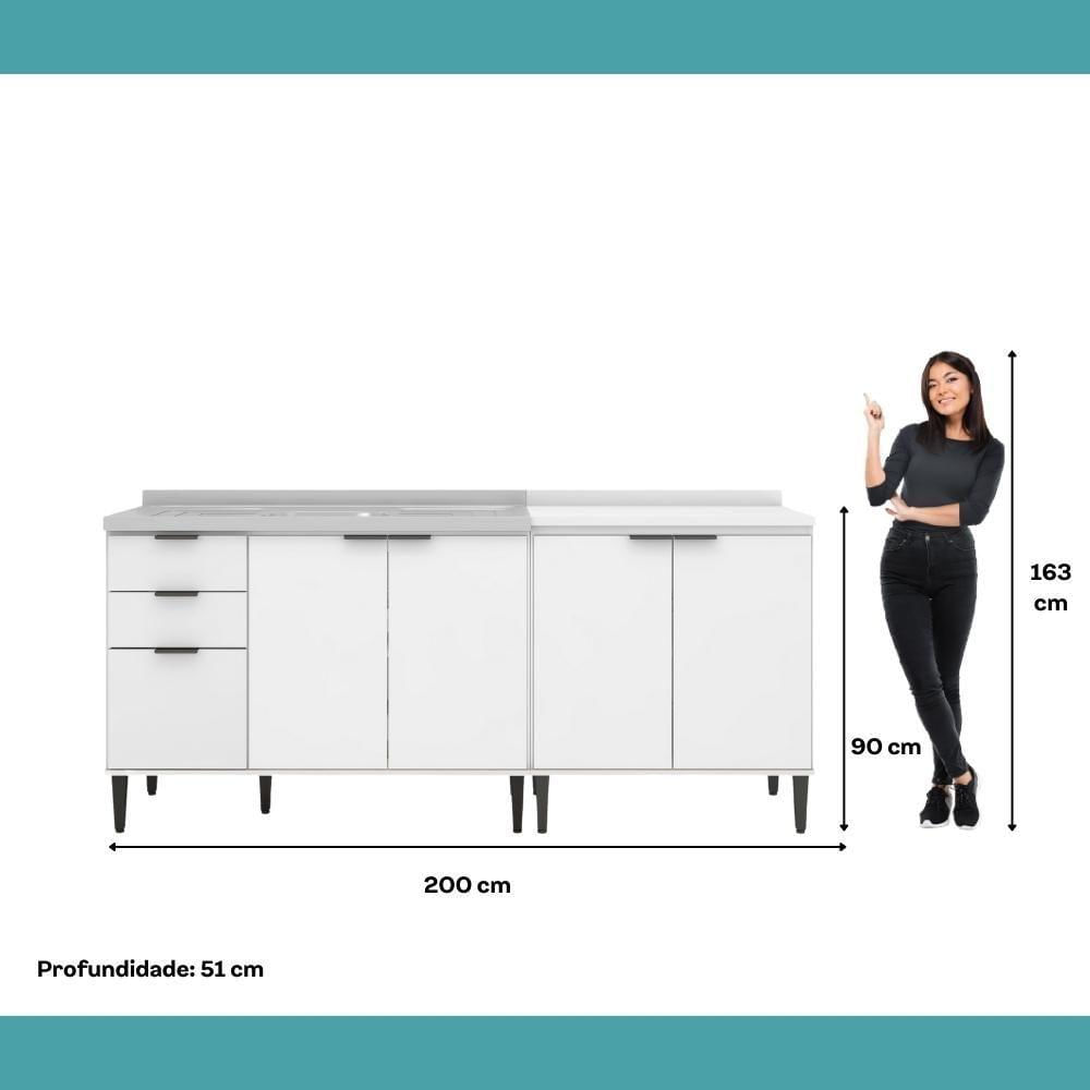 Miniatura Conjunto Balcões Miami Mood Carraro Branco