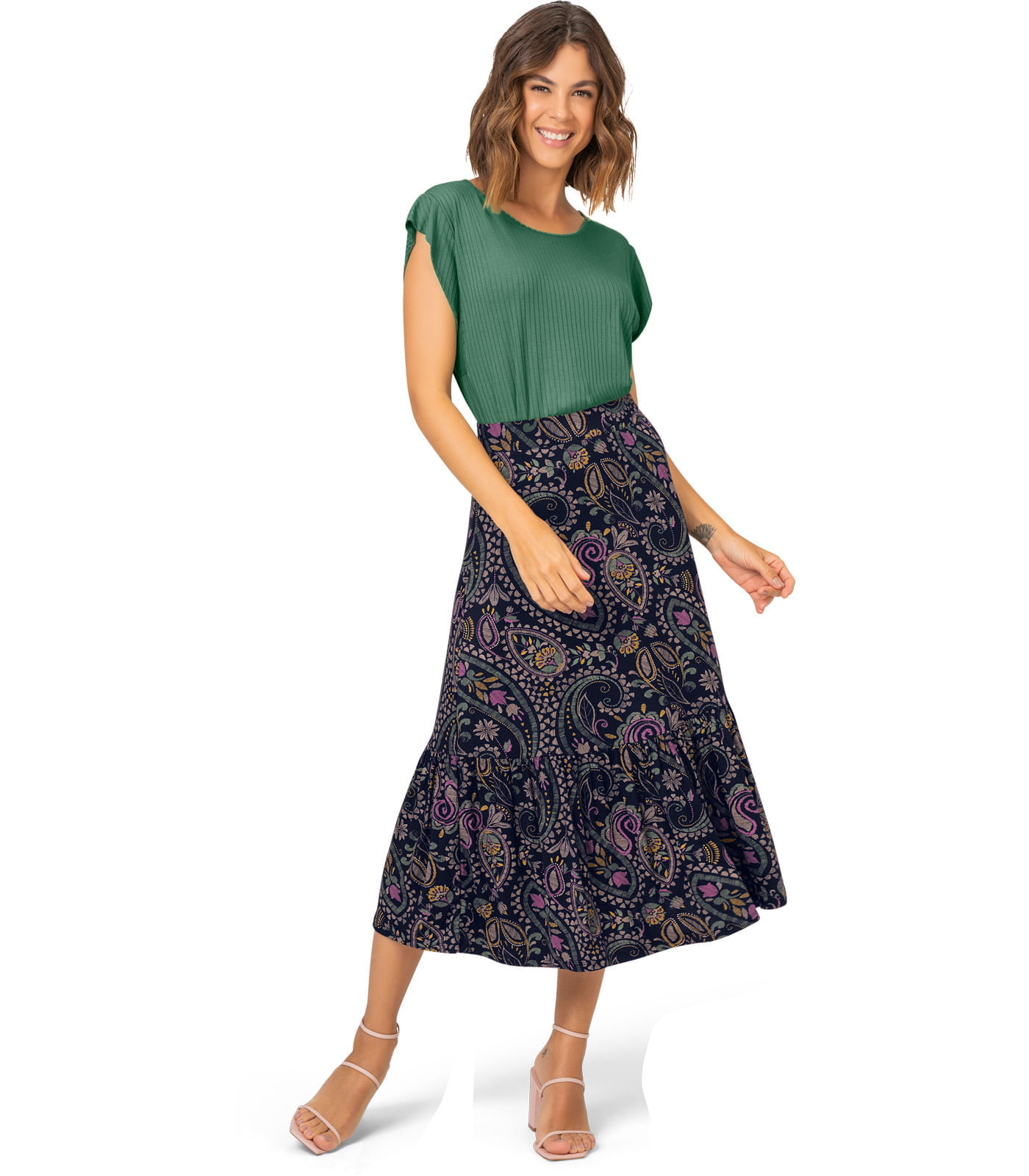 Miniatura Blusa Regata Feminina Canelada Rovitex Verde G