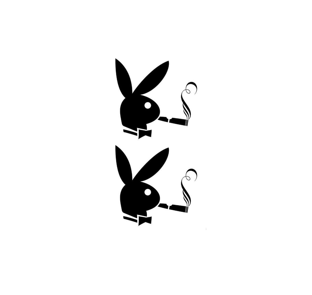 Miniatura Tatuagem Temporária Playboy Coelho Fumando