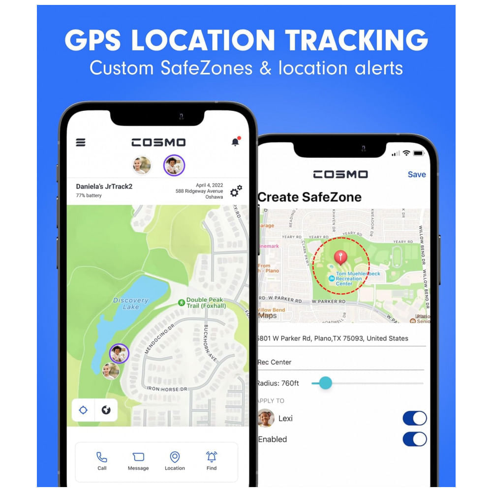 Miniatura Smartwatch Inteligente para Crianças com Chamada de voz, Mensagens de Texto e Rastreador de Atividades, JrTrack, Rosa