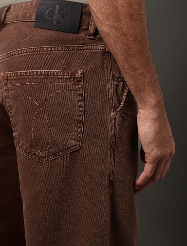 Miniatura Calça Masculina Color 90's Straight Calvin Klein Jeans - Marrom Calça Masculina Color 90's Straight Calvin Klein Jeans Marrom 36