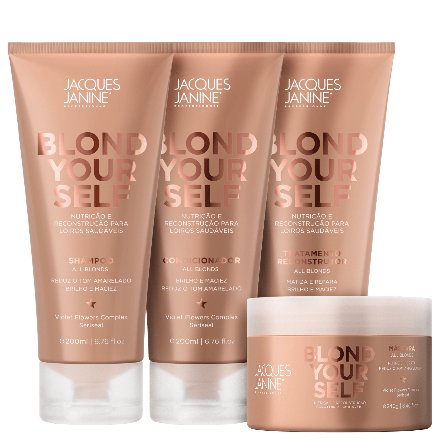 Miniatura Kit Jacques Janine Professionnel Blond Yourself Completo (4 Produtos)