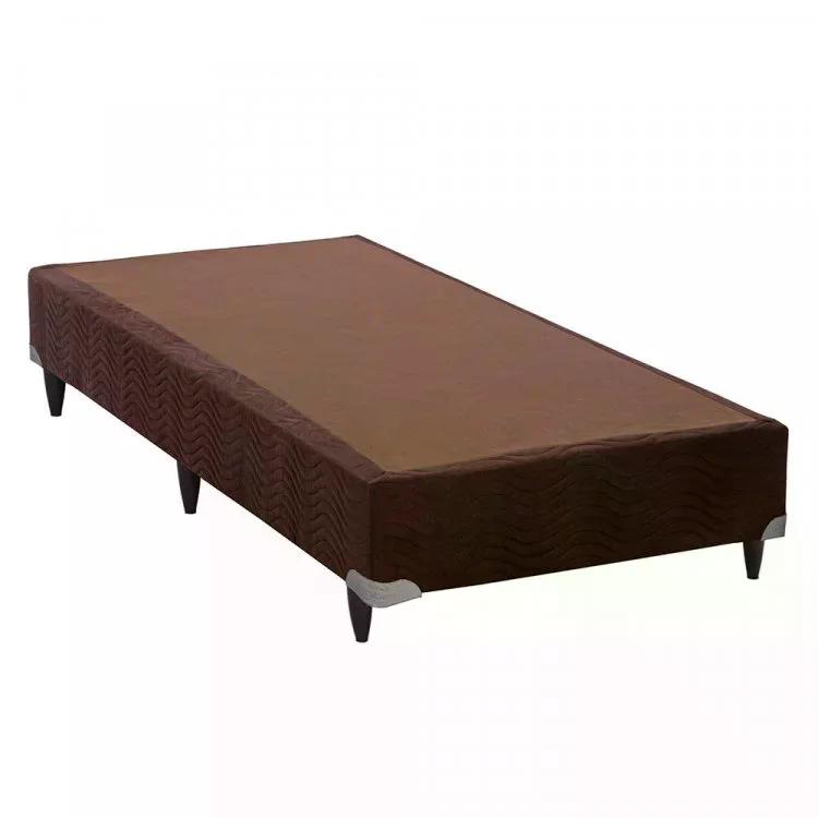 Miniatura Base Box Sommier Solteiro Camurça Ortobom 30x88x188cm Base Box Solteiro 30cmx88cmx188cm Ortobom Marrom