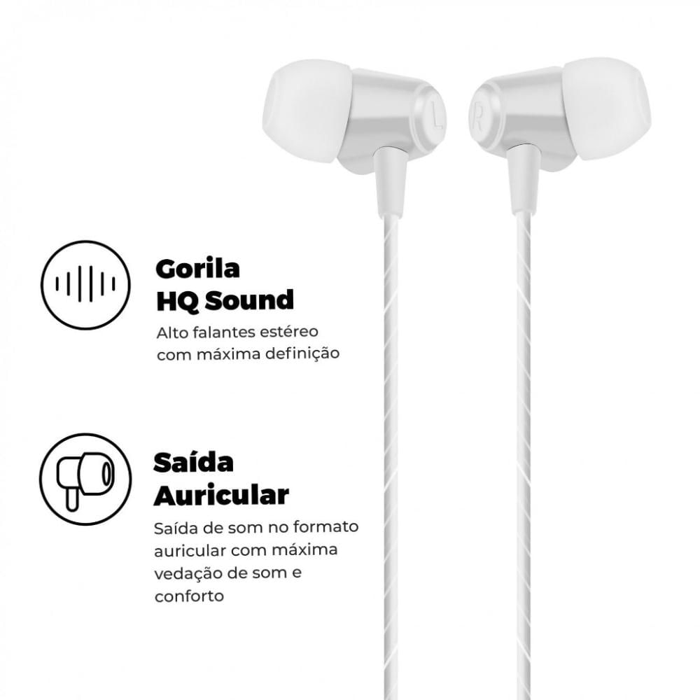 Miniatura Fone de ouvido Atomic  - Branco - Gshield