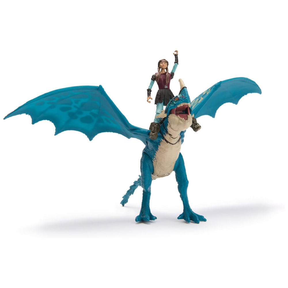 Miniatura Dreamworks Dragons: Conjunto de Bonecos de Ação Deadly Nadder Astrid - Brinquedos Infantis para Meninos a partir de 4 anos