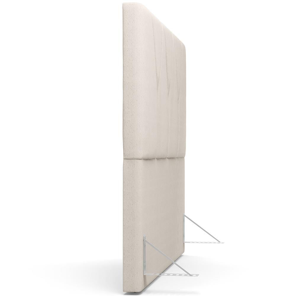 Miniatura Cabeceira Cama Box Casal 140cm Aura Linho W01 Cru - Mpozenato