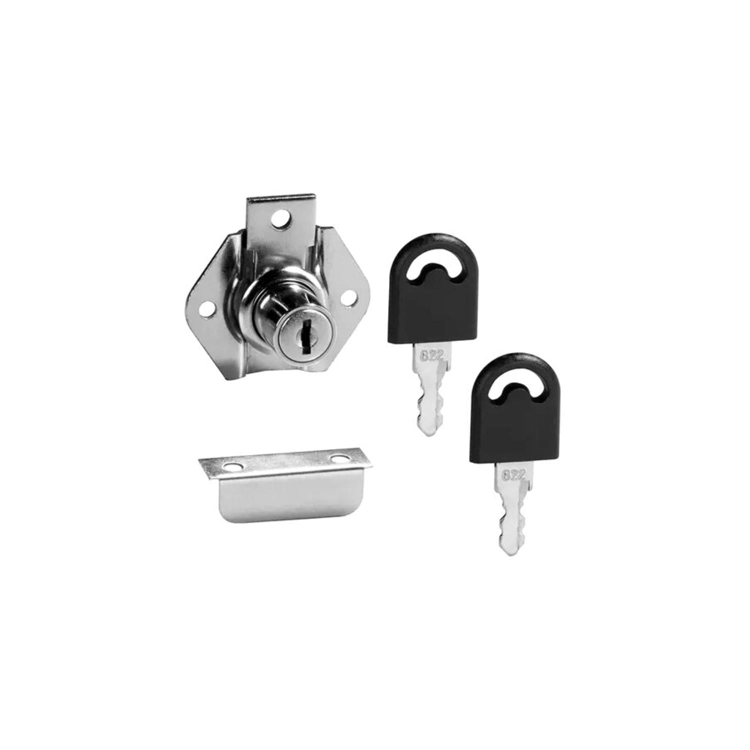 Miniatura Kit 6 Fechadura Móveis Cano Curto 31Mm X D17 Com 2 Chaves Xf