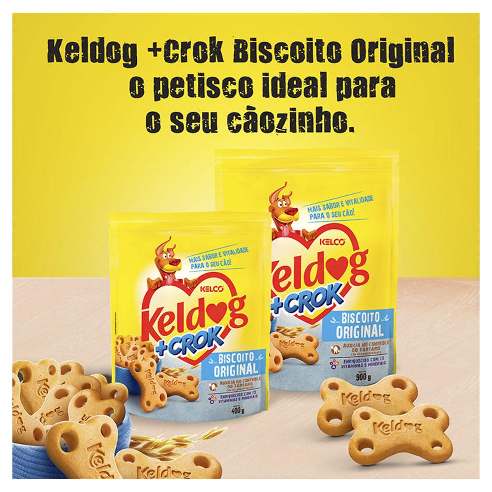 Biscoito Keldog +Crok Original Para Cães Adultos- 900 g