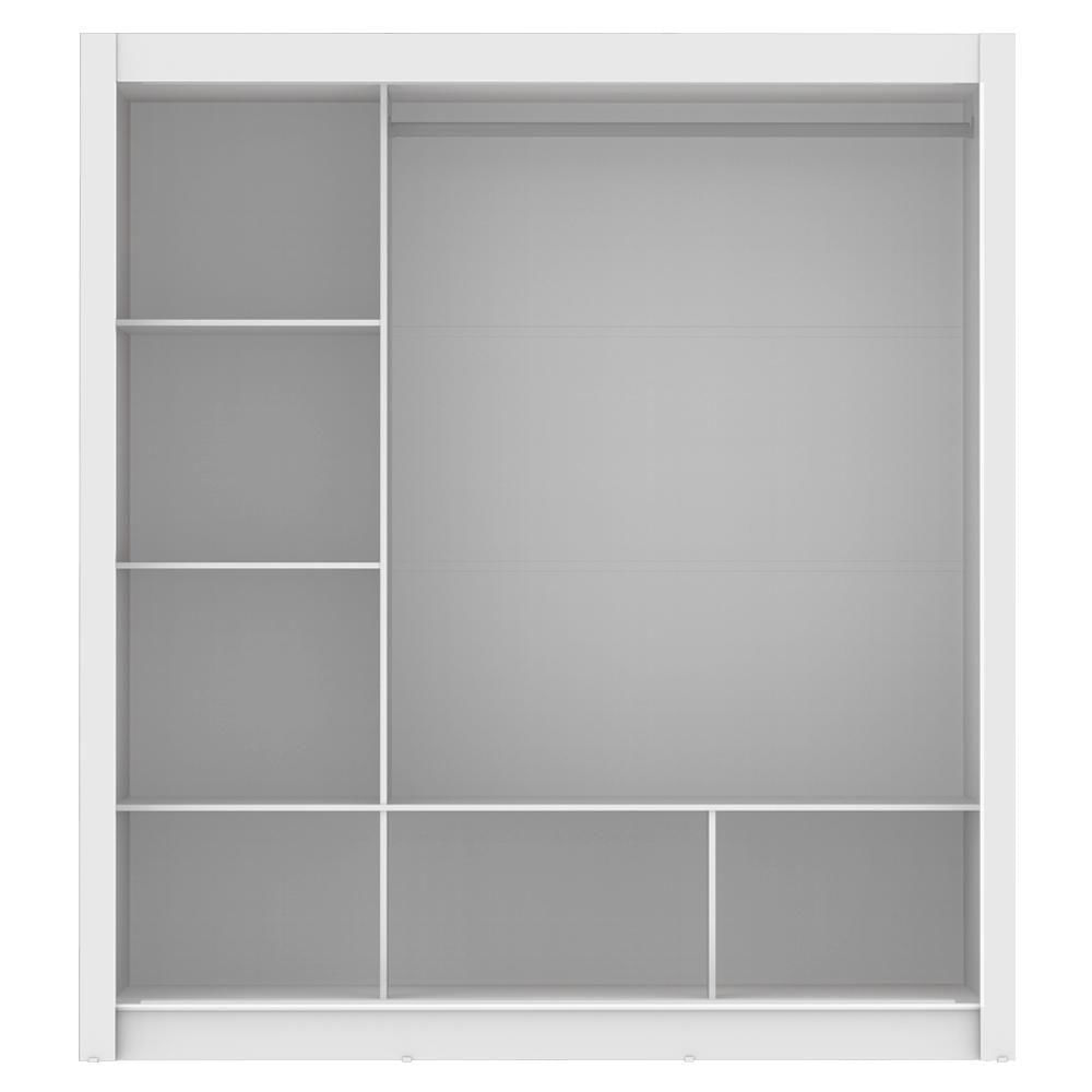 Miniatura Guarda Roupa Mônaco 3 Portas de Correr Espelho Branco Madesa