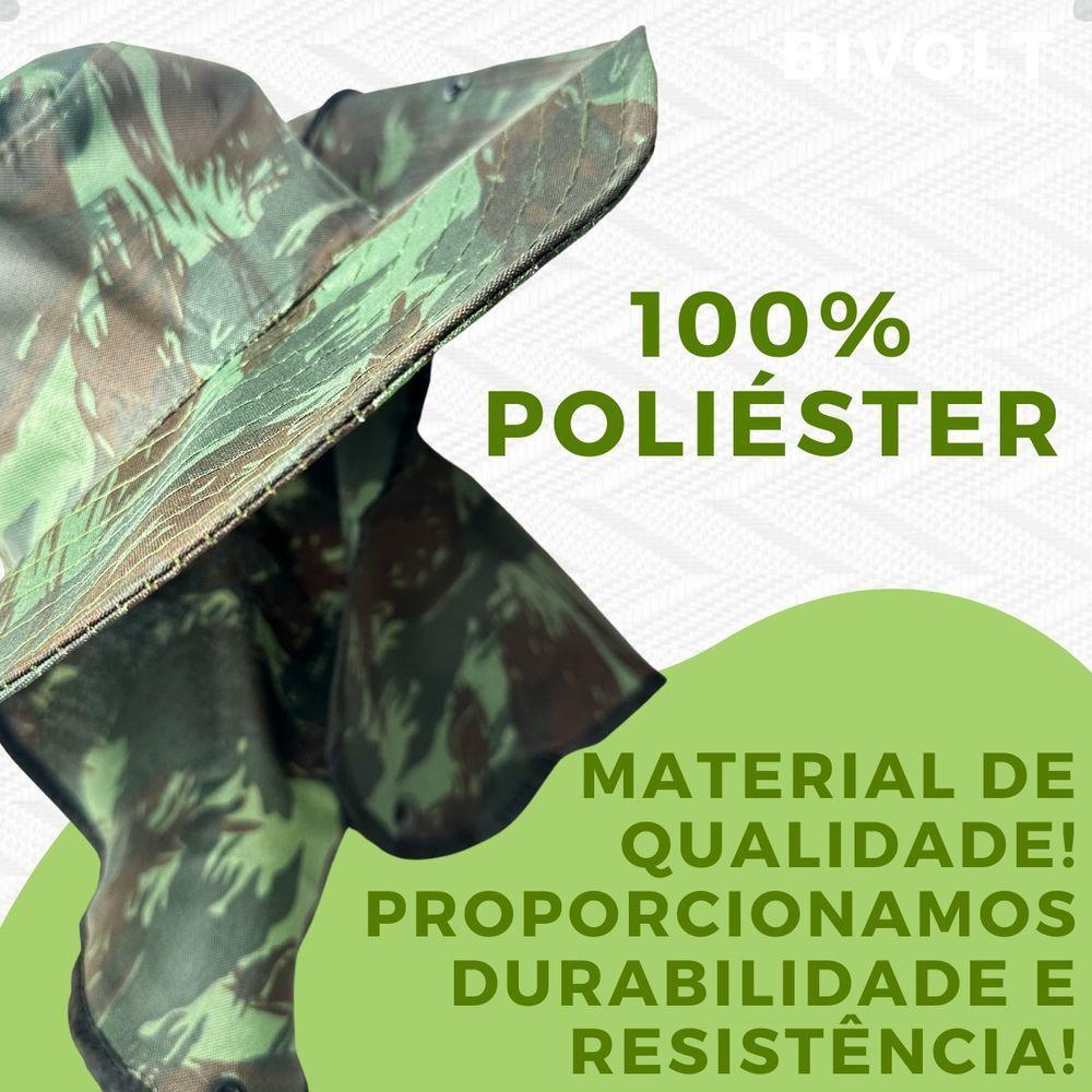 Chapéu Australiano Camuflado Pescador Pesca Sol Proteção Nuca Pescoço