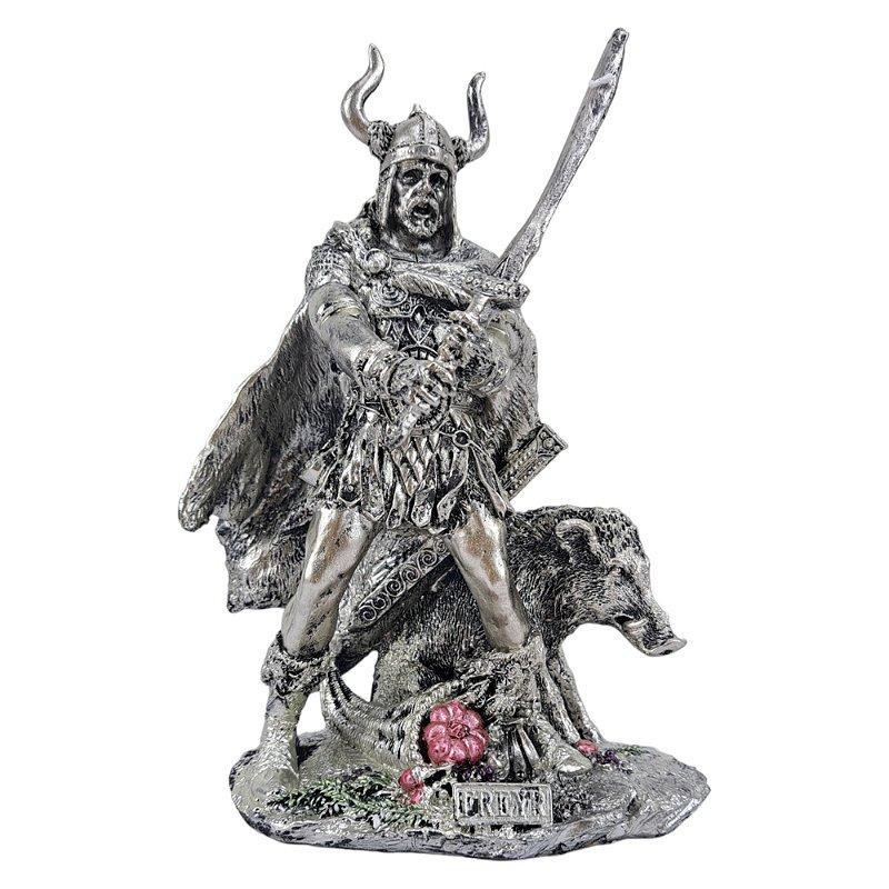 Miniatura Estátua De Freyr Deus Nórdico Da Prosperidade Fertilidade