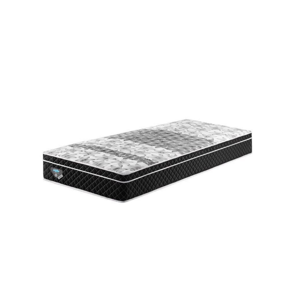 Bicama Box Solteiro King com Colchão Gran Sleep Ecoflex Molas Verticoil Suede 96x203cm Marrom