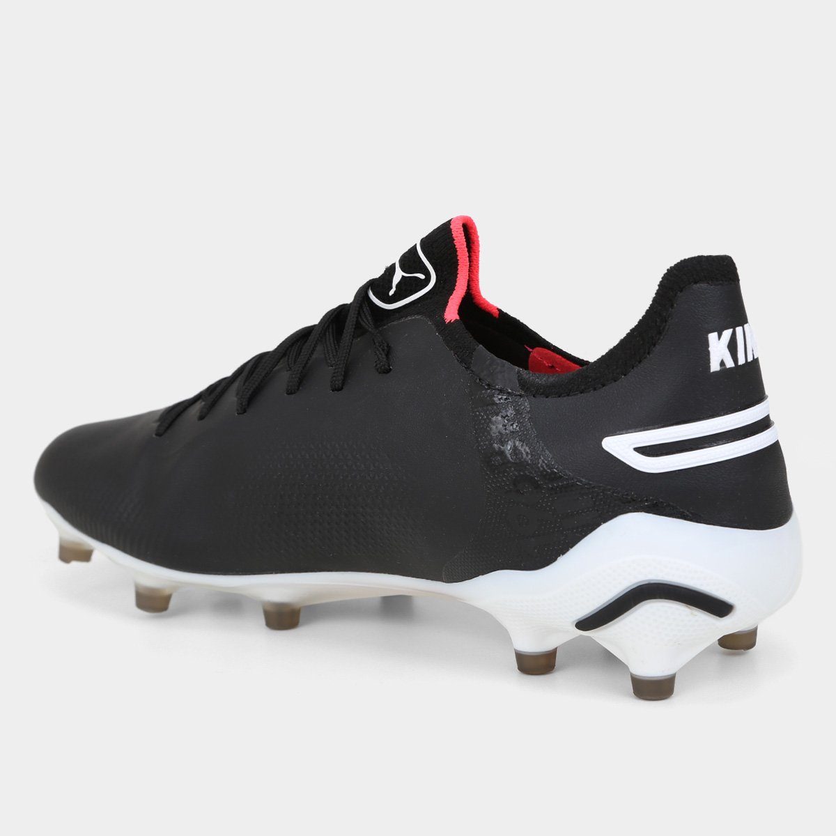 Miniatura Chuteira Campo Puma King Ultimate Unissex Preto+Branco - 37