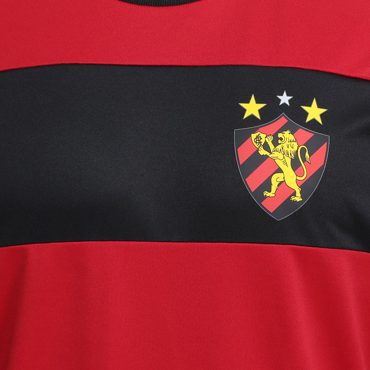 Miniatura Camisa Sport Recife Dry Classic Masculina Vermelho+Preto - G