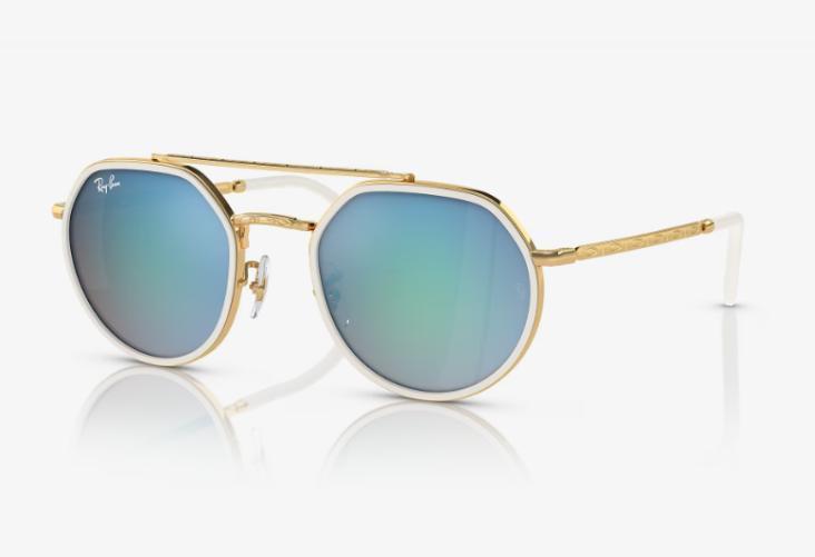 Miniatura Óculos de Sol Ray-Ban Round Metal Dourado 48mm