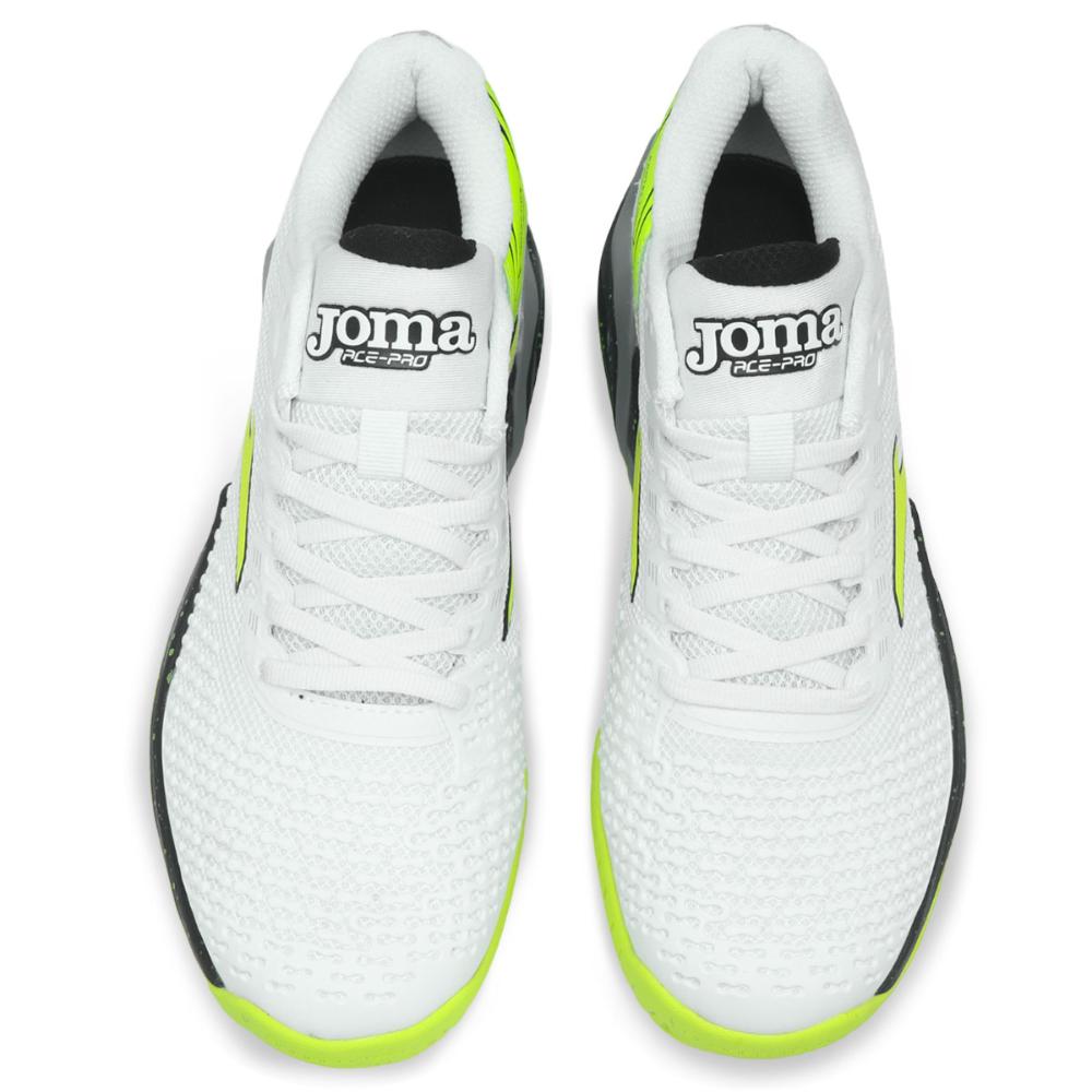 Miniatura Tênis Joma Ace Pro - All Court - Branco, Preto e Limão 39