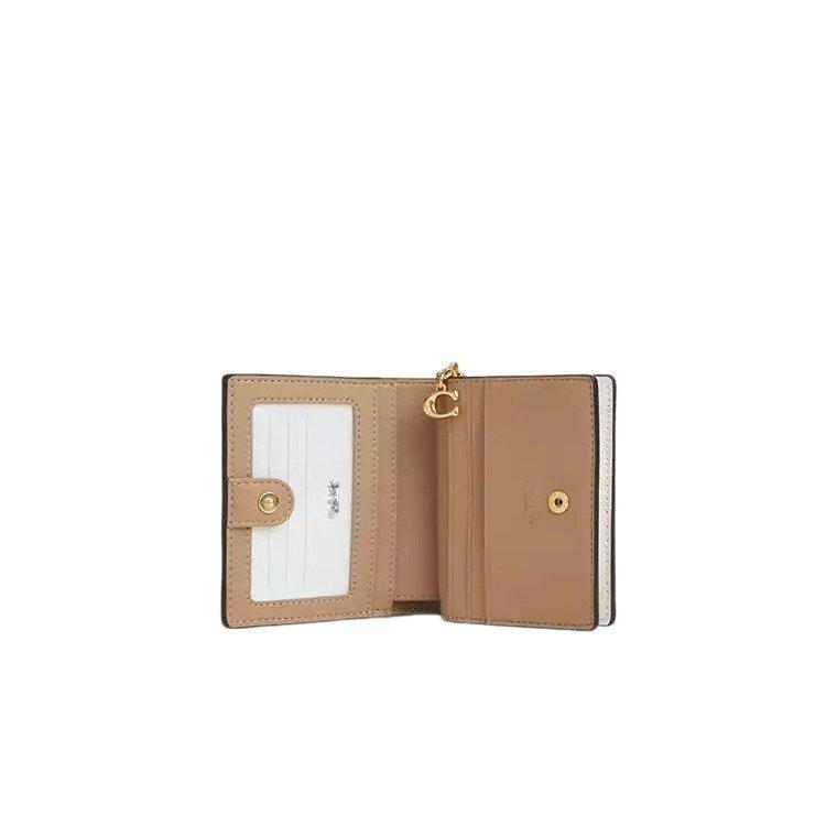 Miniatura Carteira Coach Snap Wallet In Signature Leather - Ct982 Bran