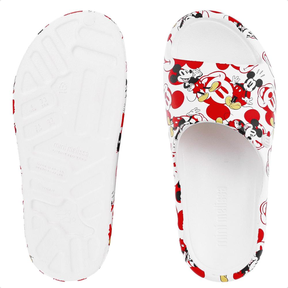Miniatura Chinleo Slide Mini Melissa Free Print Mickey and Friends Infantil Branco / Vermelho - 29