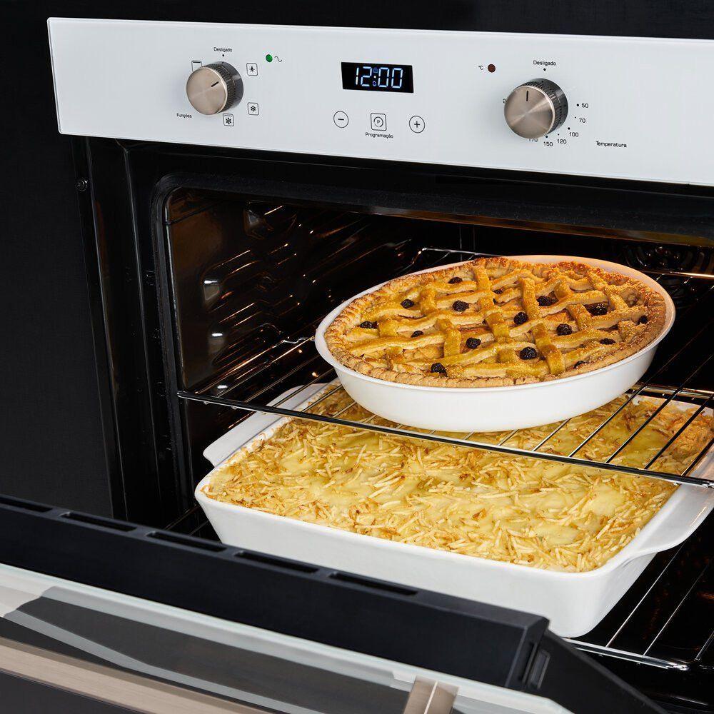 Miniatura Forno Elétrico De Embutir Infinity 82 Litros Touch Fischer Branco 220V