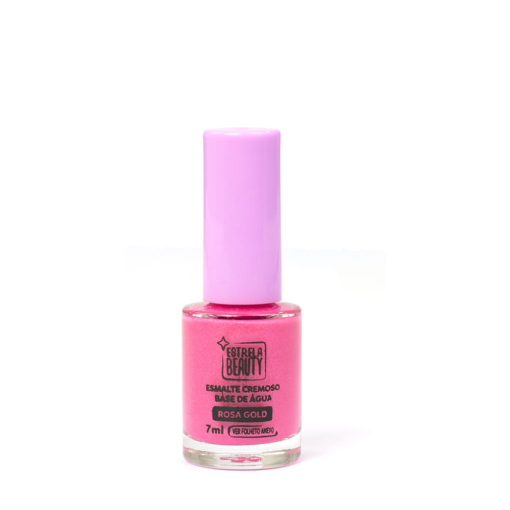 Miniatura Esmalte Base De Água Rosa Gold - Estrela Beauty