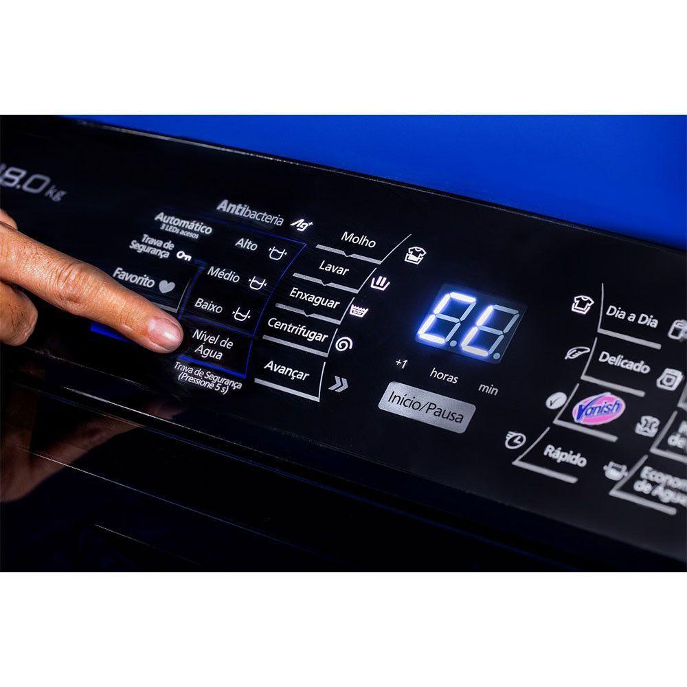 Miniatura Maquina de Lavar Panasonic 18Kg Painel Digital NA-F180P7T Titanio 110V