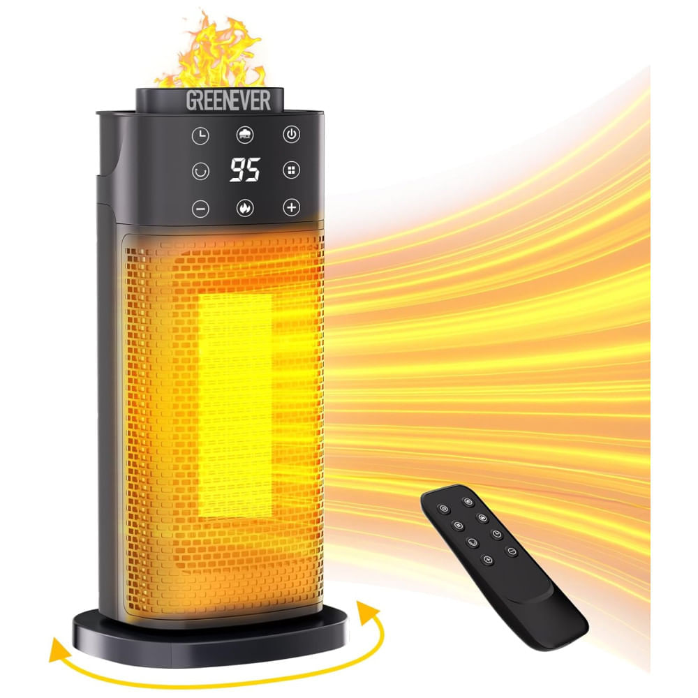 Miniatura Aquecedor de Ambiente com Umidificador GREENEVER  - Aquecimento Rápido e Silencioso para Casa e Escritório