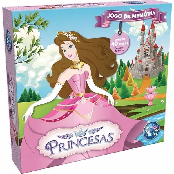 Miniatura Jogo da memoria  Princesas 40pecas - Pais E Filhos