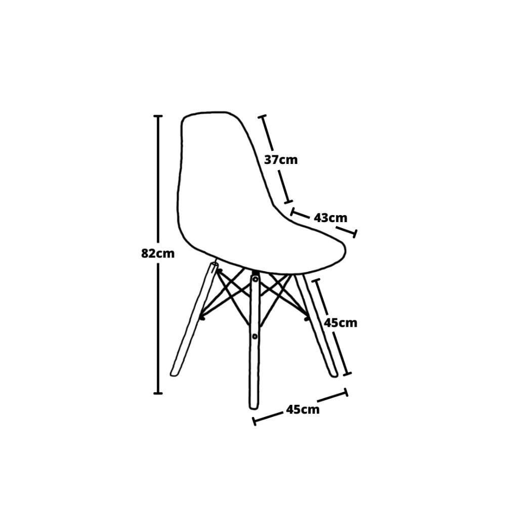Miniatura Conjunto Mesa De Jantar Redonda Talia Branca 120cm Com 6 Cadeiras Eames Eiffel - Rosa