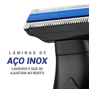 Miniatura Aparador de Pelos Philco PAP02 USB Cinza/Azul - Bivolt