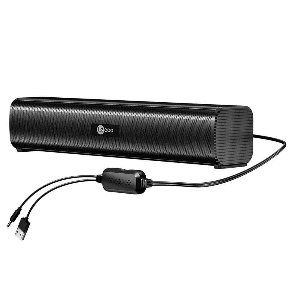 Miniatura Soundbar Lecoo 2.0 P2 Alimentação Usb Drive, 6W, Lecoo Ds107