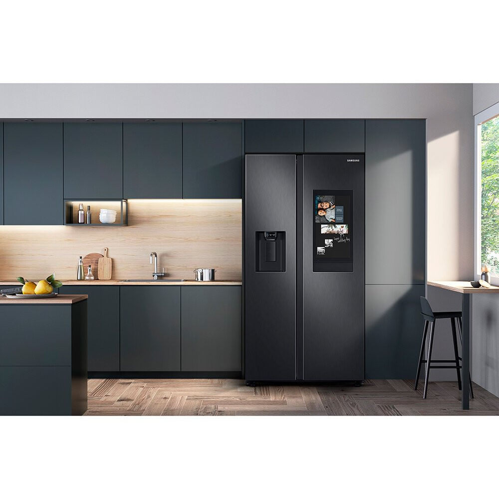 Geladeira Samsung Side By Side Family Hub 585 Litros - RS58 Black Inox Look - 110V