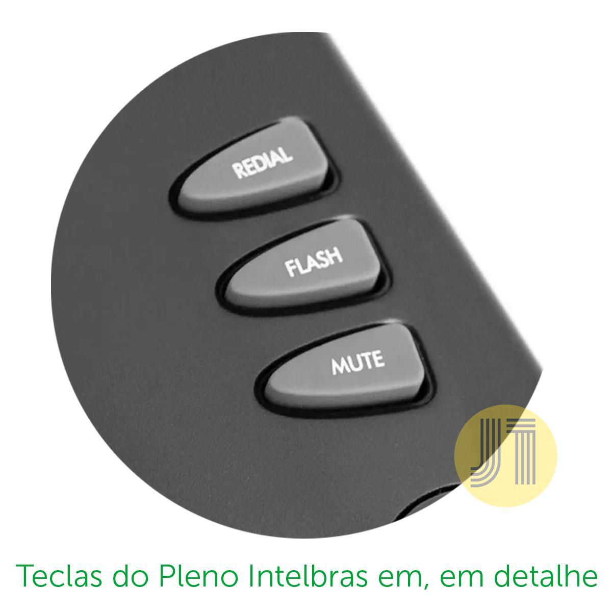 Miniatura 3X Telefone Com Fio Mesa Intelbras Pleno Preto Sem Chave