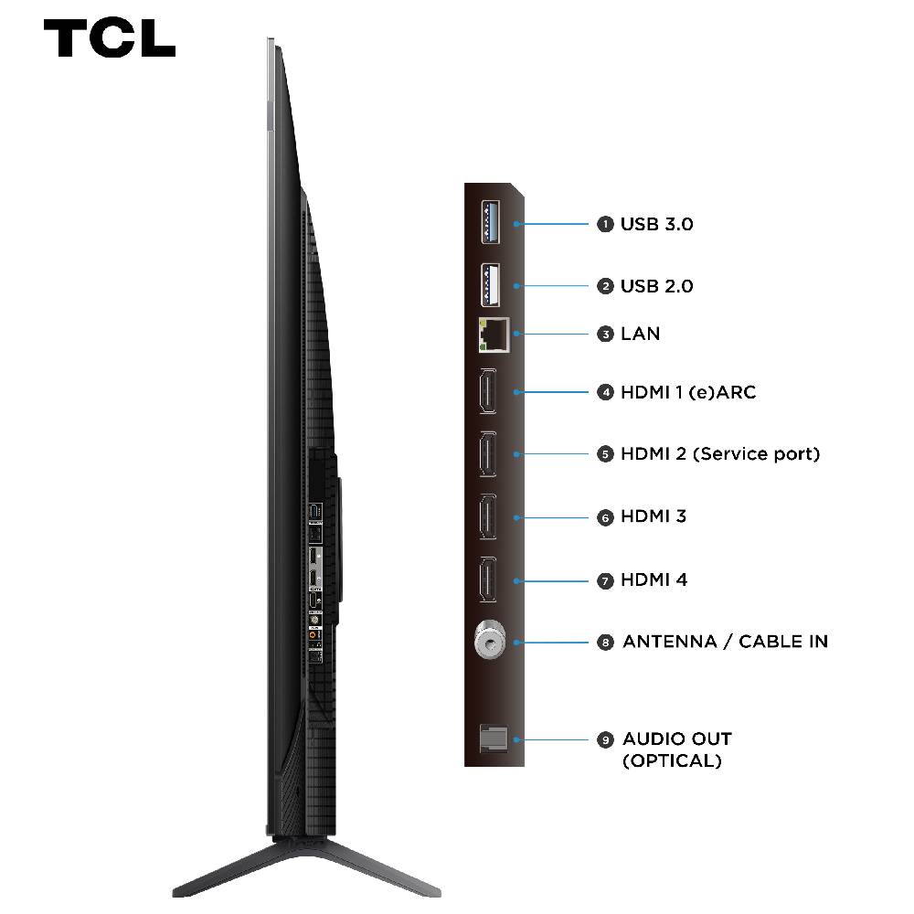 Miniatura Smart TV TCL 55 Polegadas QLED 4K P8K WiFi Bluetooth Google TV 144Hz HDR10+ Dolby Atmos Vision 55P8K