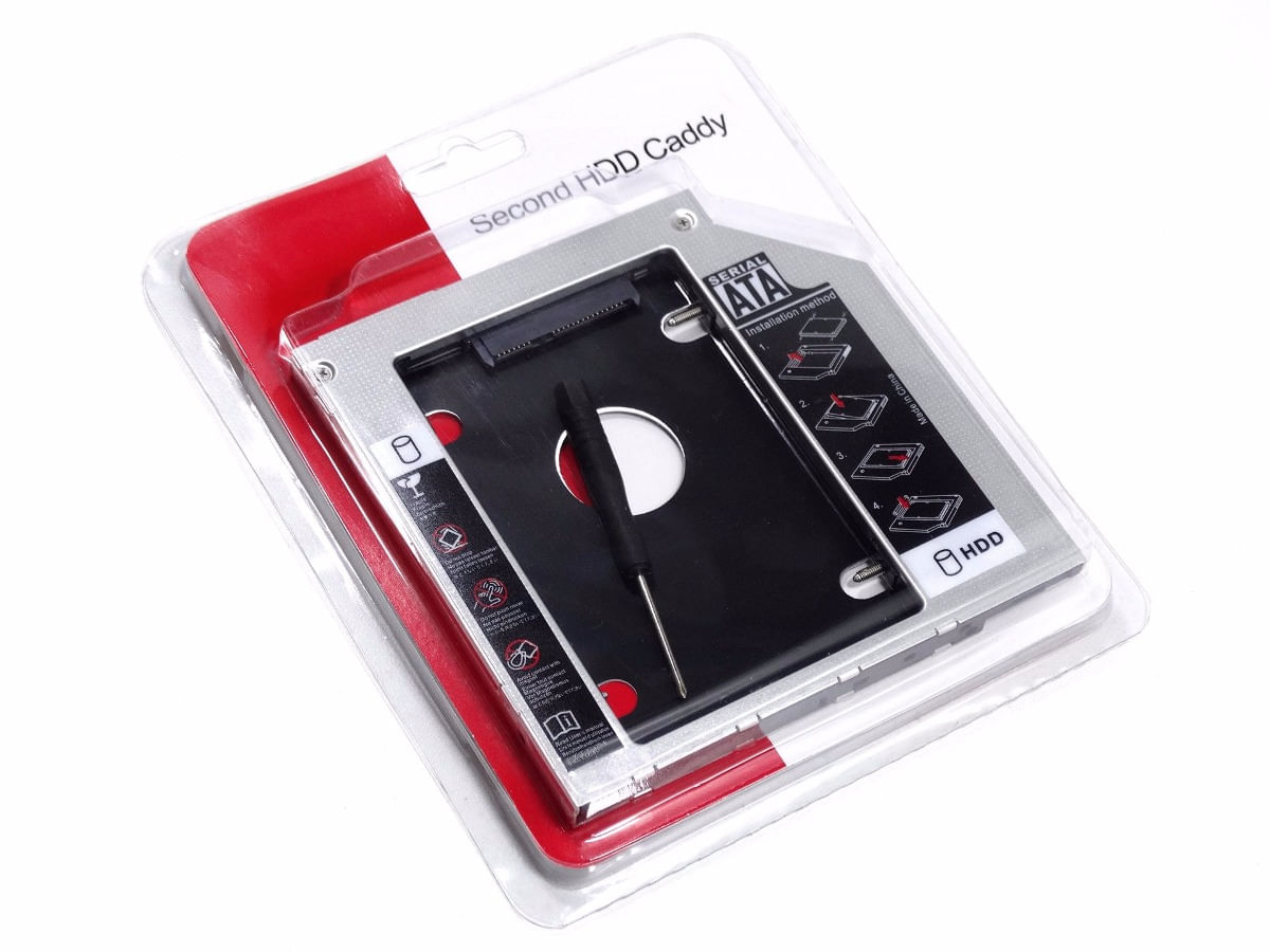 Miniatura Adaptador Dvd Para Hd Ou Ssd Notebook Drive Caddy 12.7mm