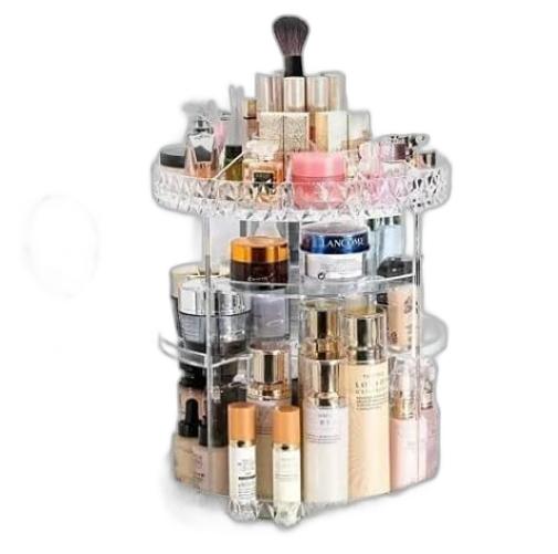 Miniatura Super Organizador Acrilico Porta Maquiagem Display Giratorio