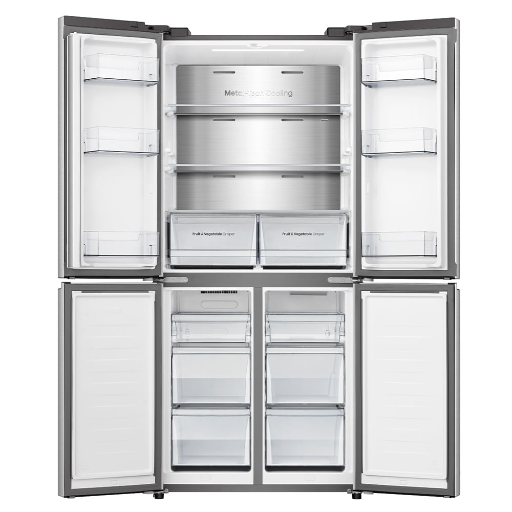 Refrigerador Multidoor Hisense Frost Free Inverter Dual Tech Cooling com 456 Litros Inox - RQ5P470 110
