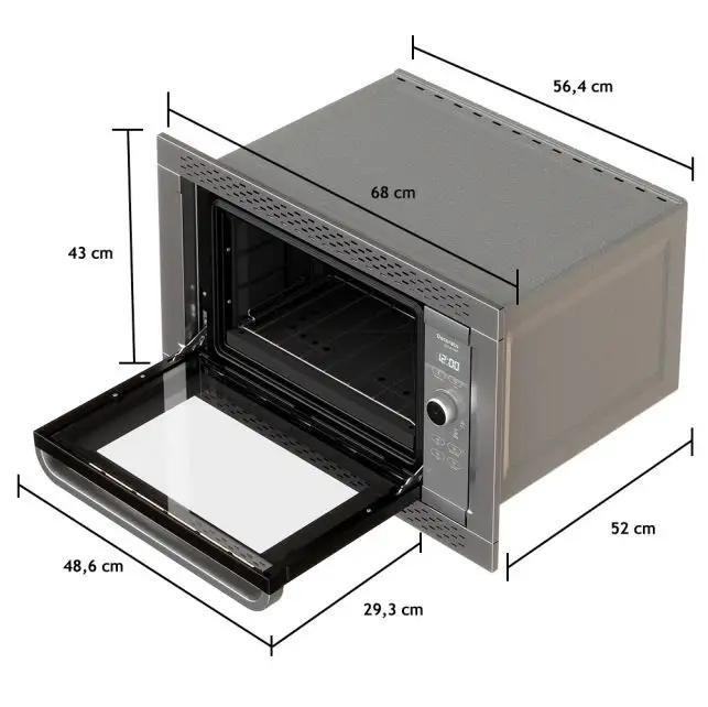 Forno Elétrico Digital Embutir Decorato Gourmet Inox 220 V