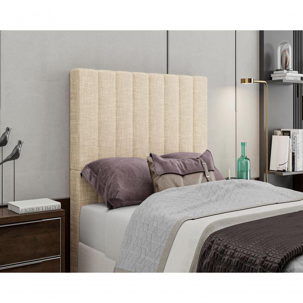 Miniatura Cabeceira Box Queen Dubai Em Linho Cor:bege